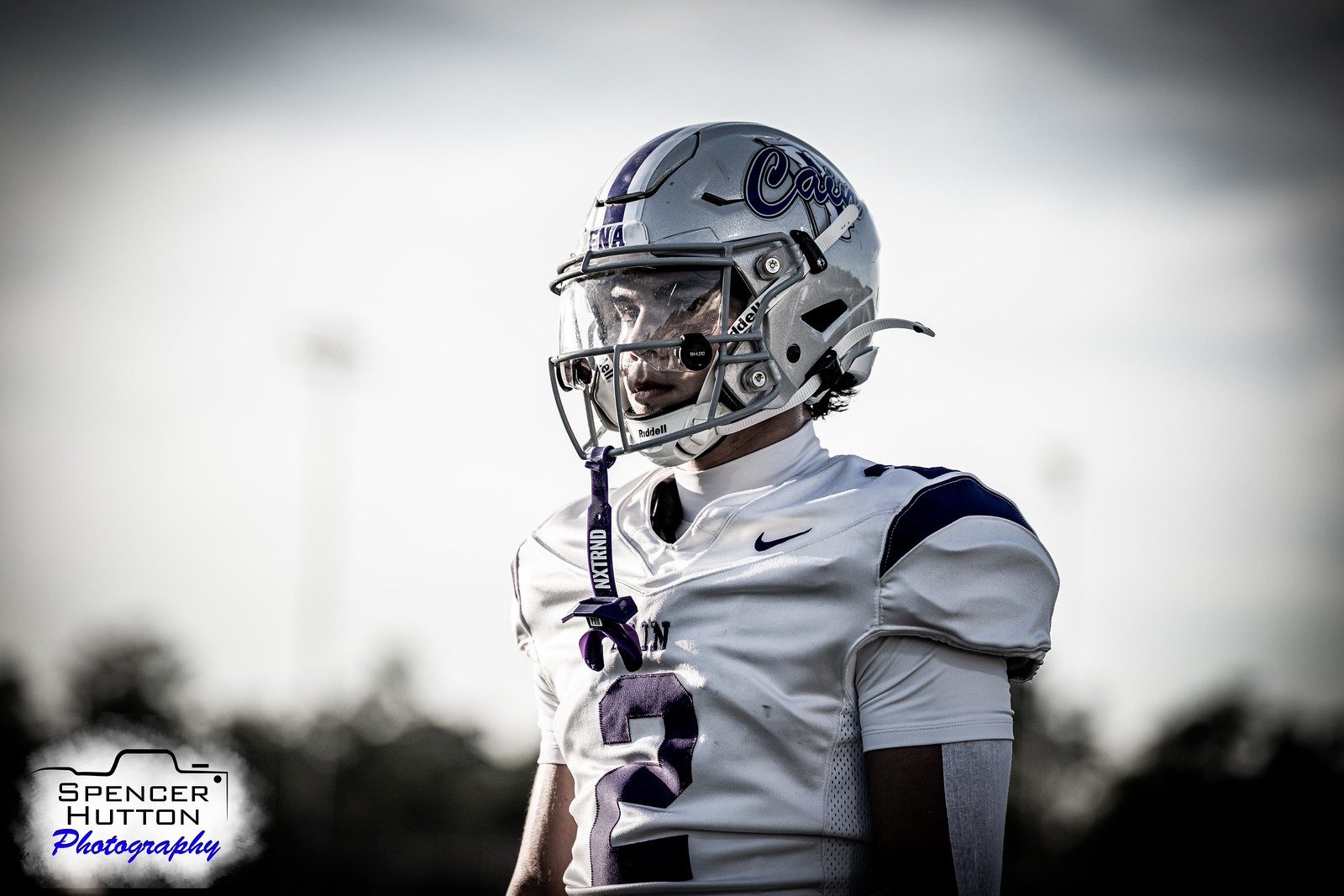 Senior defensive back Michael Elhindi before kickoff