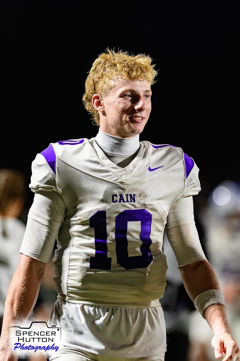 Senior wide receiver Cooper Karns before kickoff