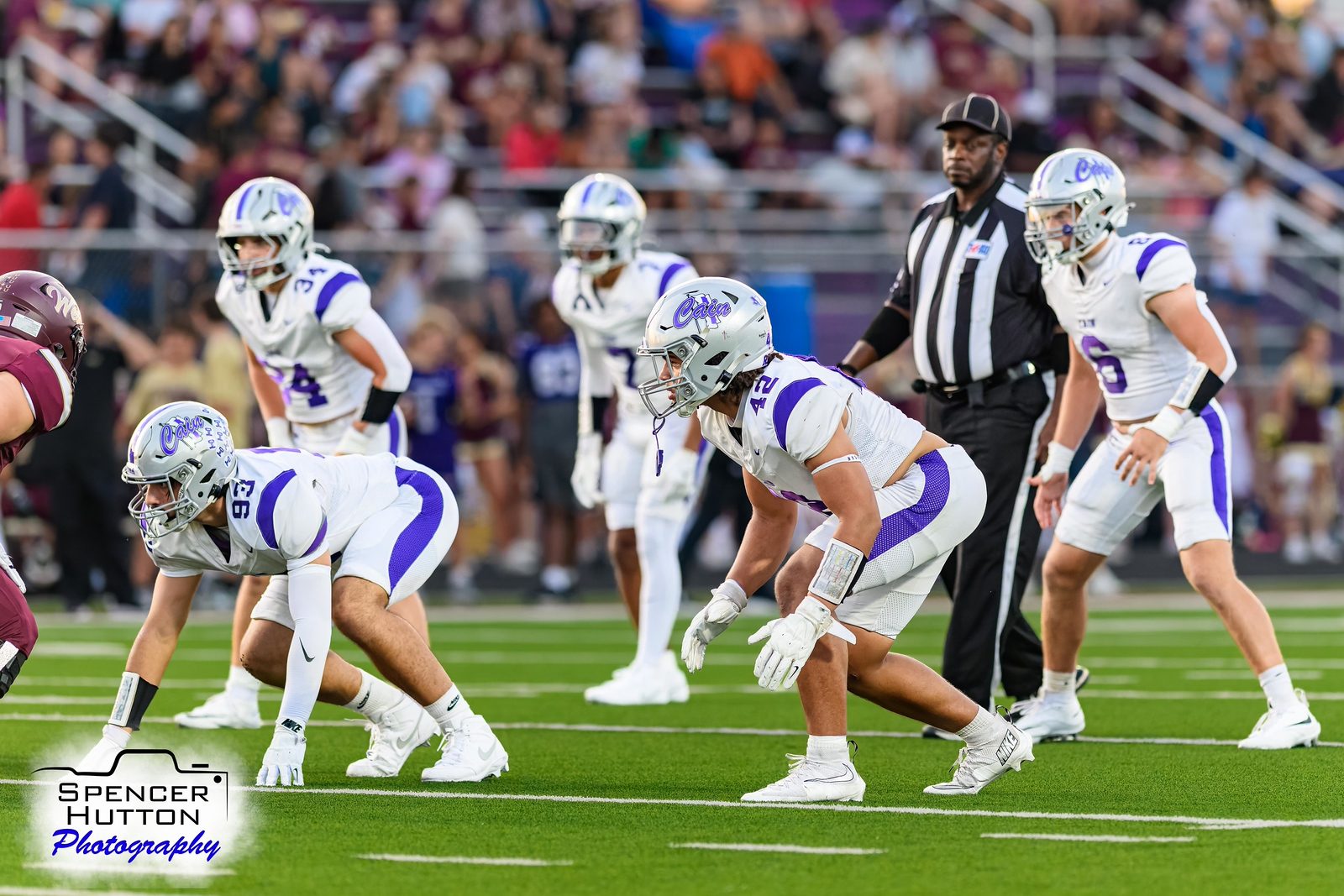 The Hurricanes line up for a first-half snap at Magnolia West