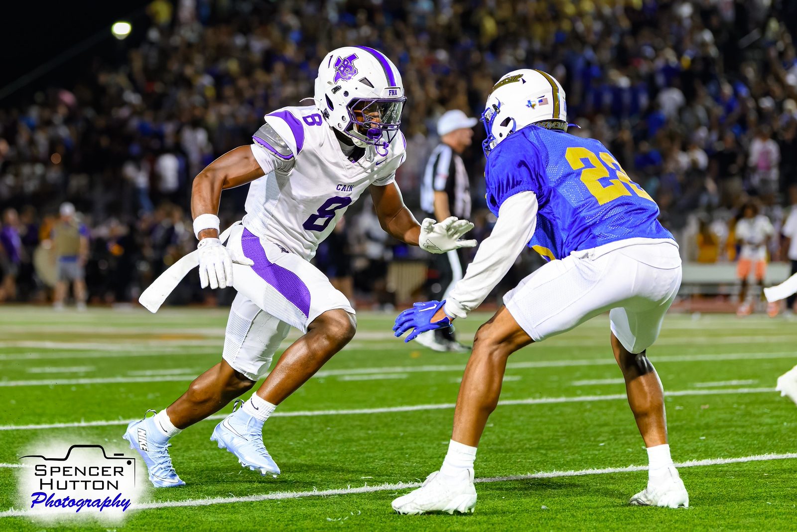 Israel Smith works a route against a Klein defender